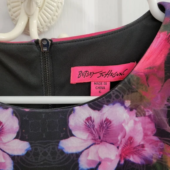 Betsy Johnson Floral Dress Sz 6 - Picture 2 of 5